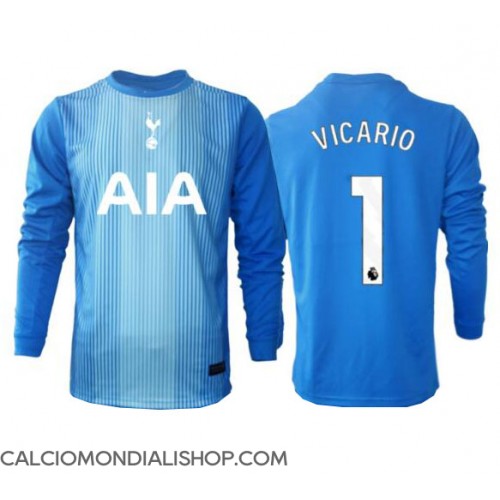 Maglie da calcio Tottenham Hotspur Guglielmo Vicario #1 Portiere Seconda Maglia 2025-26 Manica Lunga